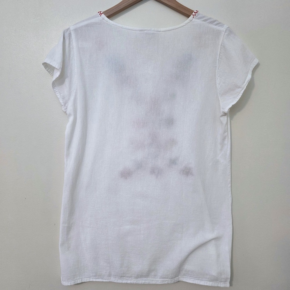 Embroidered Designs Handmade Floral Folk Art Tunic Sz S Cottage Boho Hippie Top - Picture 4 of 9